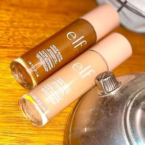 e.l.f. HALO GLOW liquid filter bundle—shade 3 light/med + shade 8 rich